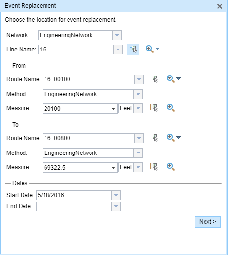 Event Replacement widget Event Replacement widget