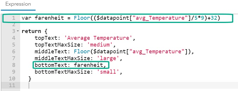 Sample Arcade expression Sample Arcade expression